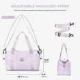 thumbnail image 3 of Travel Bag, Waterproof Duffel Gym Tote Bag, Weekender Carry On Overnight Bags for Women Men Approved Personal Item Bag for Airlines with Trolley Sleeve, Travel Duffel Bags, Purple, 3 of 10