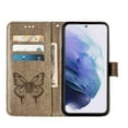 thumbnail image 5 of Wallet Case for Samsung Galaxy S22 Plus 6.6 Inch with PU Leather Kickstand Bracket Card Slots Magnetic Clasp Flip Folio Phone Case, Butterfly Pattern Soft TPU Wrist Strap Shockproof Cover,Gray, 5 of 10