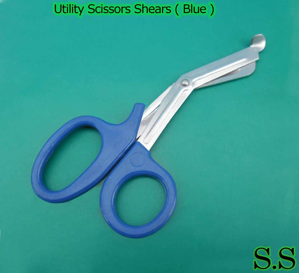 6 Pieces Emt Utility Scissors Shears 5.5" Blue Colored New Brand