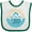 White and Green, variant on Inktastic Jacksonville Beach Florida Matching Boys or Girls Baby Bib