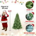 thumbnail image 3 of Hinged 4ft–9ft Christmas Tree – Artificial PE/PVC Mixed Pine with Memory Wire Branches, Metal Stand& Option for Holiday Display  HOT STAR FINEST, 3 of 10