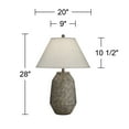 thumbnail image 5 of Pacific Coast Lighting Lagos 28" Tall Jar Country Cottage Table Lamp Brown Dark Terracotta Finish Single Living Room Bedroom, 5 of 5