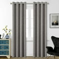 thumbnail image 7 of RISSIEN Extra Long Burlap Linen Farmhouse Curtains 168 inch Length 2 Panels for Living Room Textured Thick Light Filtering Privacy Window Curtain Drapes with Grommet 14ft (52x168 Gray Coffee) Natural, 7 of 7