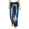 thumbnail image 2 of Lsque Night Scene of Wolves Print Women's Pajama Pants, Lounge Pant - Comfortable Home Wear,Elastic Waistband, Stylish Design-XX-Large, 2 of 9