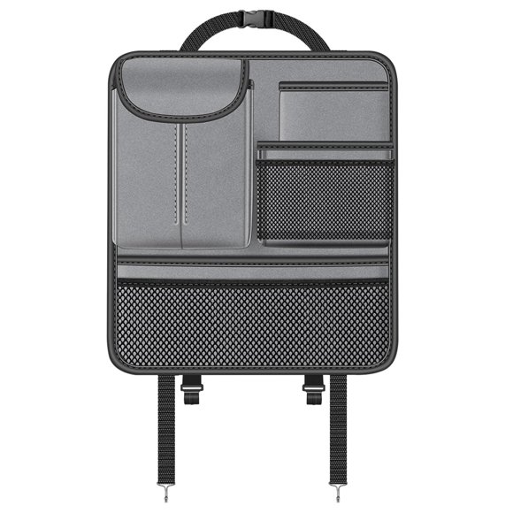 Protector de asiento trasero Cola para coche soporte para tableta de Almacenamiento a prueba de polvo gris