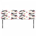 thumbnail image 3 of Sea Animals Headboard, Penguins with Heart Shapes Romantic Valentines Day, Upholstered Decorative Metal Bed Headboard with Memory Foam, King Size, Mustard White Black, by Ambesonne, 3 of 4
