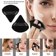 thumbnail image 5 of 6 Pcs Pure Cotton Triangle Powder Puff,Face Soft Makeup Puff for Loose Powder,Velour Cosmetic Foundation Sponge Beauty Makeup Tools-Black, 5 of 5