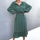 thumbnail image 5 of Vestido de mujer primavera/verano con cordones y cuello en V floral vestido suelto falda oscilante Wmkox8yi  FGJ1648, 5 of 6