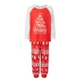 thumbnail image 3 of Family Matching Christmas Pajamas Set Letter Reindeer Snowflake Print Holiday Pajamas Sleepwear, 3 of 8