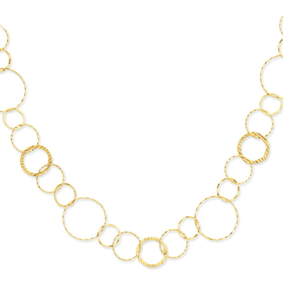 Beautiful 14K Yellow Combo Circle Chain