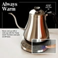 thumbnail image 3 of Hervidor eléctrico de cuello de cisne con control de temperatura, acero inoxidable de 1 L y plástico última intervensión de BPA, preajustes de temperatura personalizados para tés y café, opción de, 3 of 5