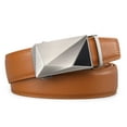 thumbnail image 5 of Sendefn Men's Leather Belt Automatic Ratchet Buckle Slide Belt for Dress Casual Trim to Fit with Gift Box, 5 of 7