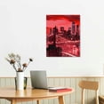 thumbnail image 3 of Nawypu  New York City Canvas Wall Art Manhattan Skyline Brooklyn Bridge at Night Picture Print on Canvas Red Cool Building Giclee Artwork for Home Office Living Room Bedroom Decor Framed, 3 of 5