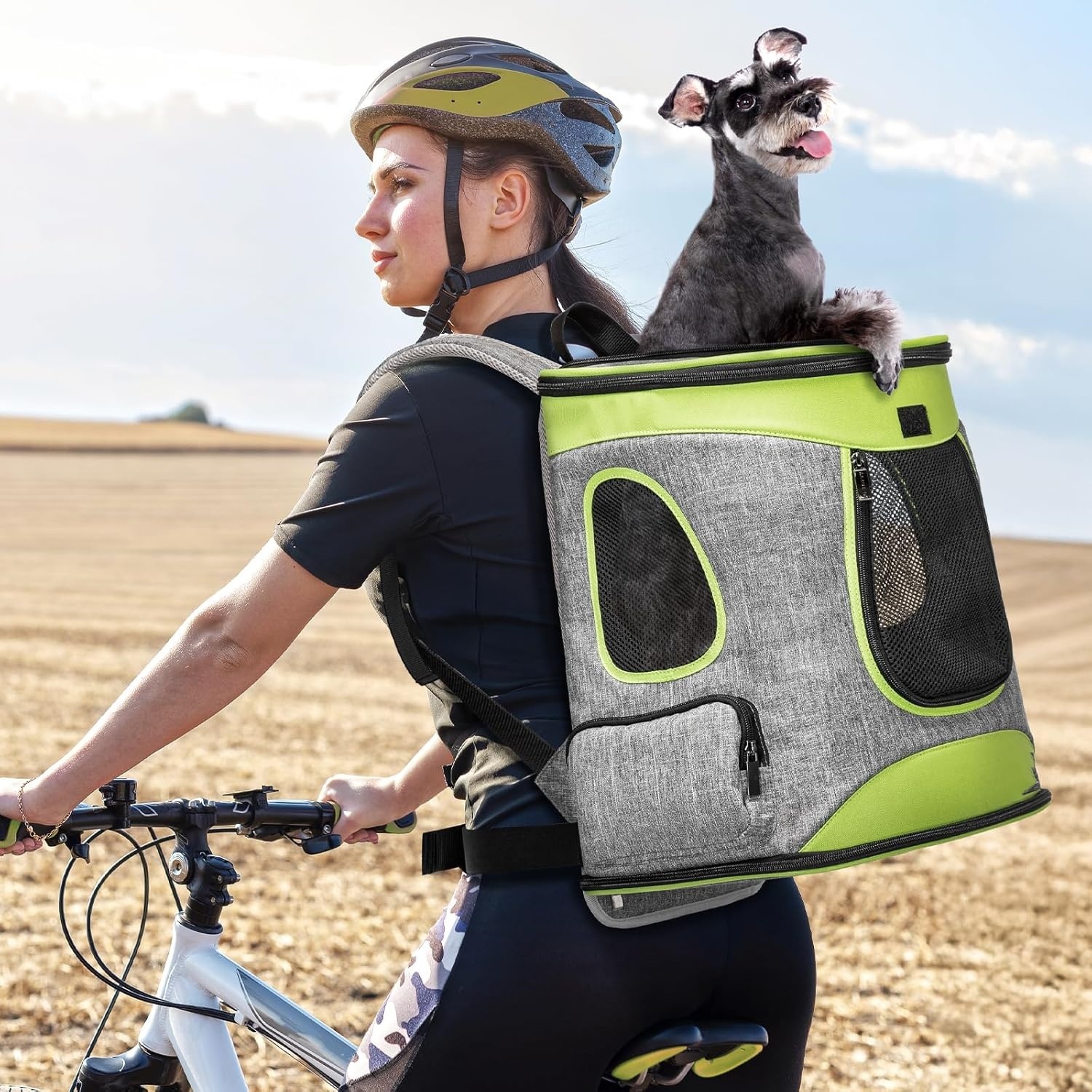 Pet Backpack Carrier  Dog Travel Backpack Carrier for Hiking Walking Cycling Suitable for Small Medium Dogs Cats and Rabbits up to 22 Pounds