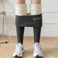 thumbnail image 3 of Leggings de terciopelo de otoño e invierno, leggings ajustados para mujer, pantalones de algodón cálidos acolchados adelgazantes con rosca, 3 of 4
