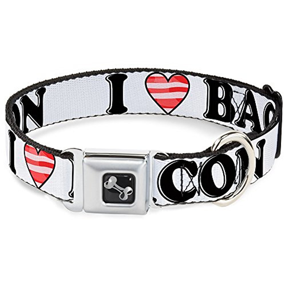 BuckleDown Bacon Dog Collar Bone
