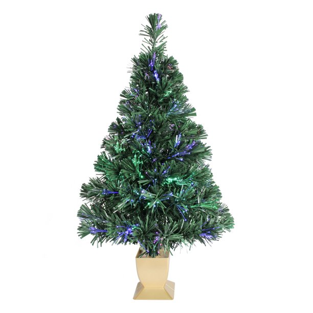 Holiday Time Fiber Optic Concord Christmas Tree 32 in, Green Walmart