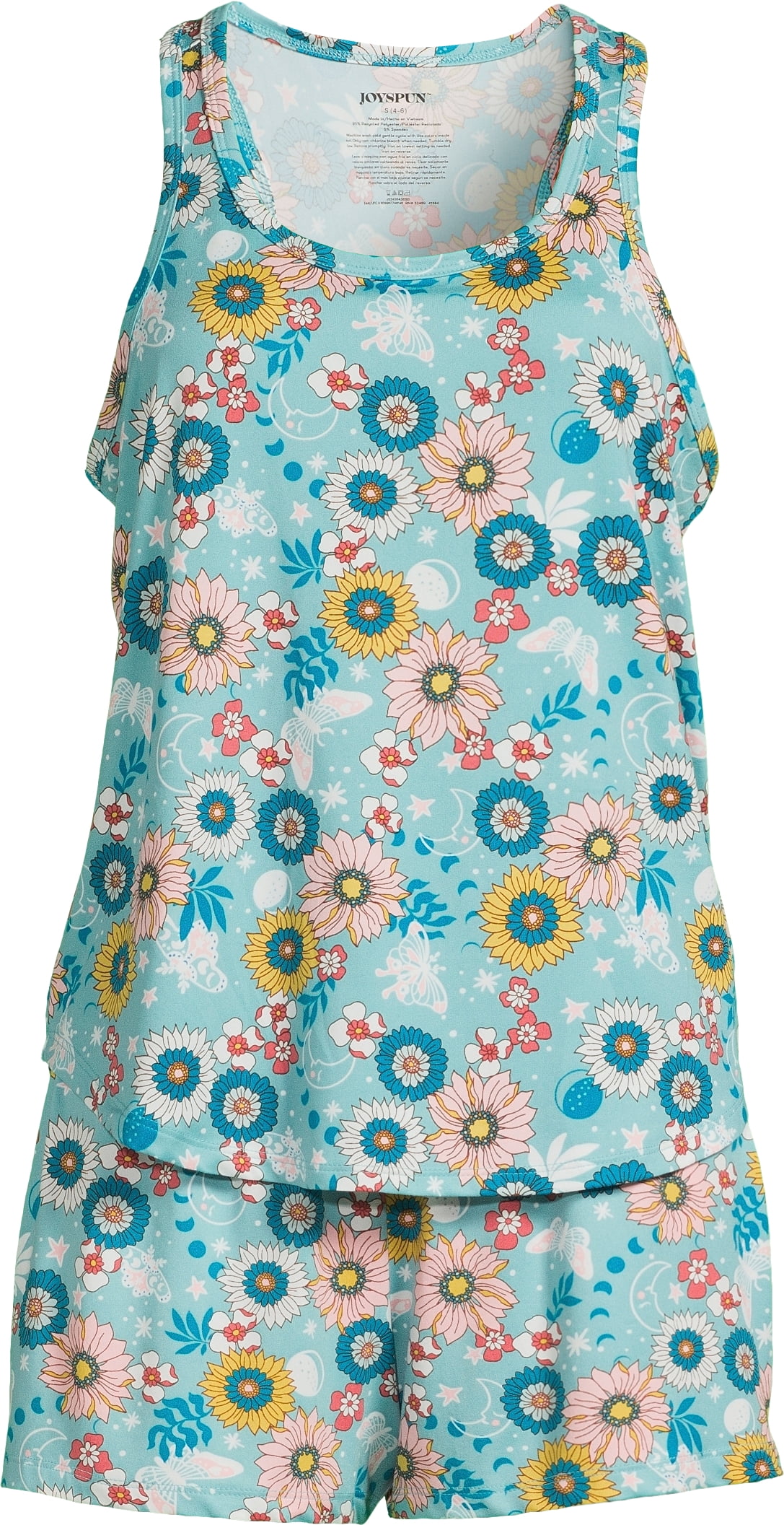 Joyspun Women’s Tank and Shorts Pajama Set, Sizes S to 3X