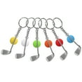 thumbnail image 2 of 6pcs Mini Golf Club Ball Keychain Creative Keyring Pendant Decoration for Bags Key, 2 of 14