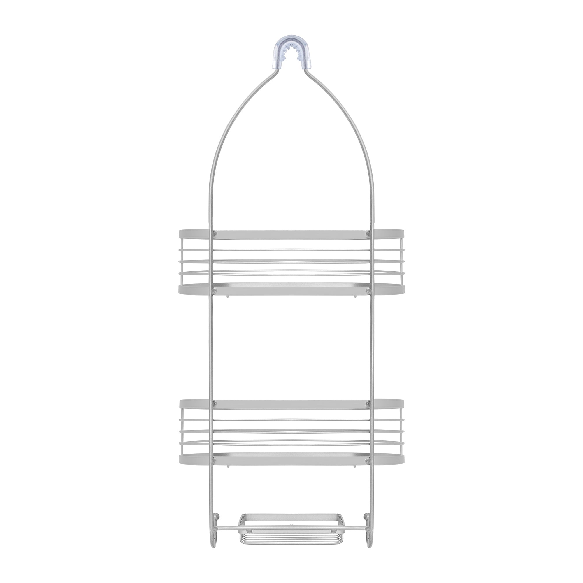 Acento 3-Tier Hanging Shower Caddy with Suction Cups, Non-Slip Neck, Bathroom Organizer, Matte Gray