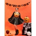 thumbnail image 2 of TIYOMI Plus Size Long Sleeve Tops For Women Funny Halloween Bat Raglan Tee Black Color Block Deep V Neck Shirts Blouses Fall Winter Tunics XL 14W 16W, 2 of 7
