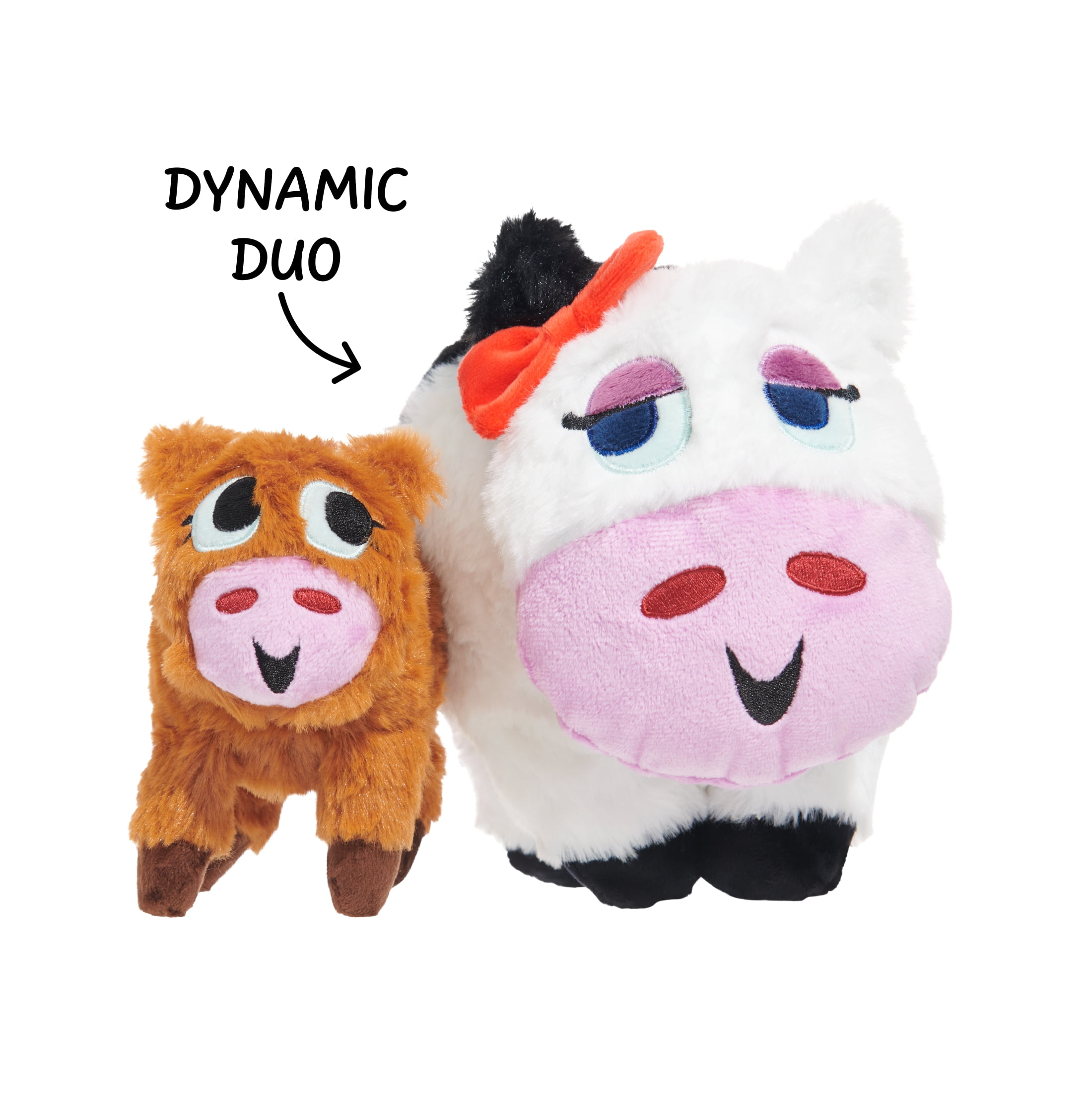 BARK Birthing Cow Calf Farm Plush Dog Toy All Sizes