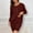 Claret, variant on Lovskoo Pajamas for Women Set Ribbed Knit Lounge Set Long Sleeve Top and Shorts Sleepwear Pajama Set Two Piece Shorts Outfits Set Gray 2XL
