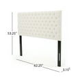 thumbnail image 4 of Annecy Contemporary Upholstered Full/Queen Fabric Headboard, Ivory and Black, 4 of 8