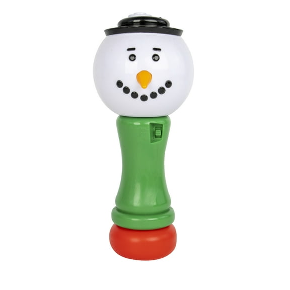 Holiday Snowman Bubble Wand, Included 2.2floz Bubble Solution. Batteries required (not included)