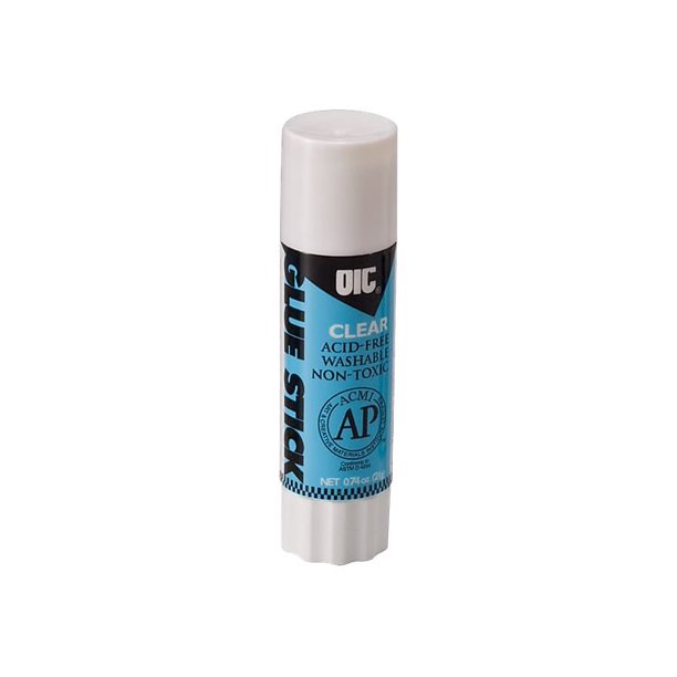 Officemate Glue Stick, White, 0.74 oz, Box of 20 (50002)