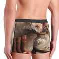 thumbnail image 4 of Bingfone Vintage Floral Vase With Books Men's Underwear - Casual Stretch Boxer Briefs-Medium, 4 of 7