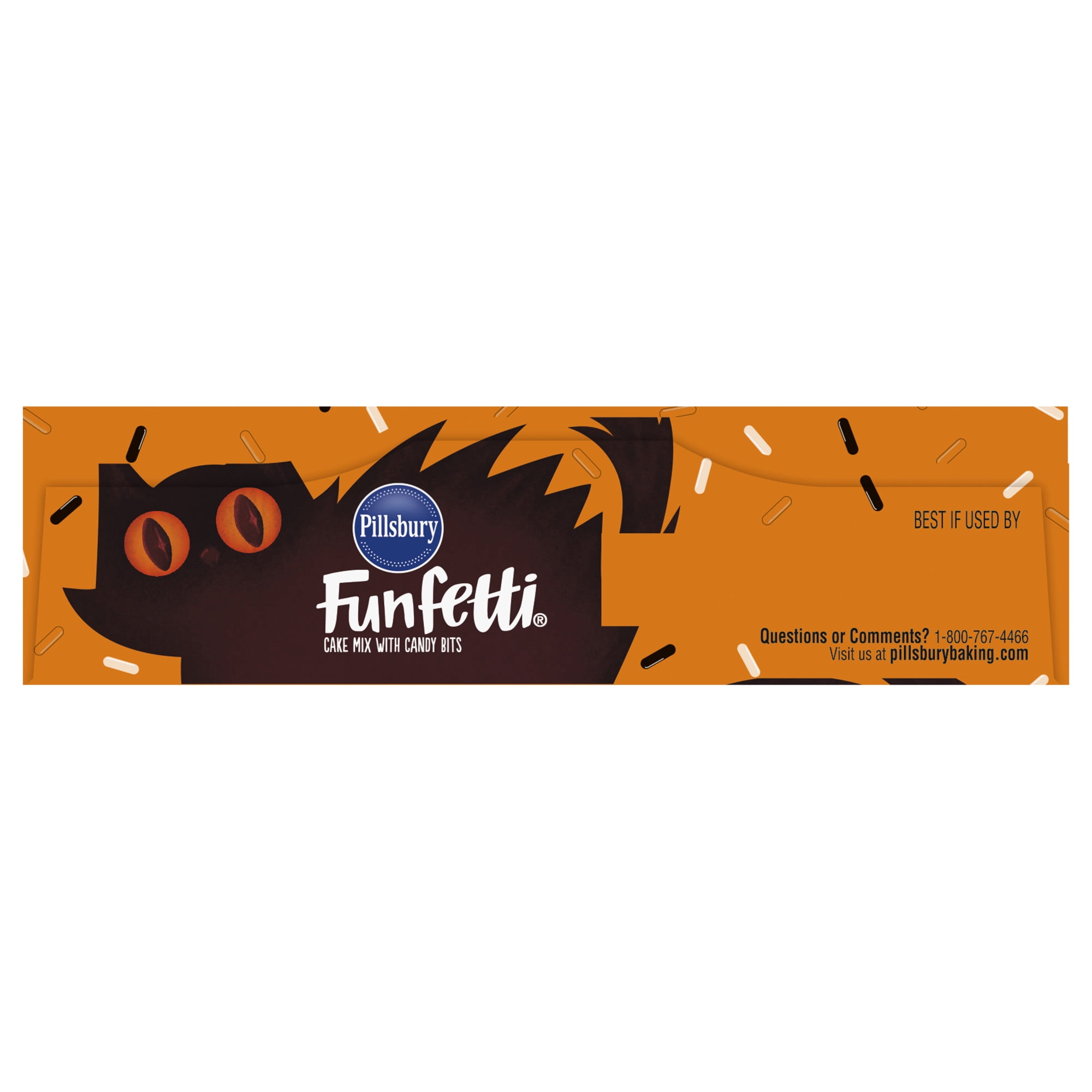 Pillsbury Funfetti Halloween Cake Mix with Candy Bits, 15.25 Oz Box