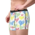 thumbnail image 4 of Disketp Hand Drawn Colored Hearts Men'S Boxer Briefs,Soft And Breathable Cotton Underwear With Comfortflex Waistband, 4 of 9