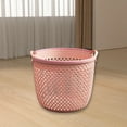thumbnail image 5 of RBCKVXZ Flexible Laundry Basket, Plastic Ventilated Laundry Basket Clothes Bin with Carry Handles, Round Portable Hollow Dirty Clothes Hamper for Clothes Toys (Pink, 4L), 5 of 8