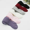 thumbnail image 1 of Children's Fashion Stockings Monochrome Knitted Leggings Stretch Slim Pantyhose, 1 of 5