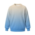 thumbnail image 4 of Gradient Knit Sweater for Girls Boys Crew Neck Long Sleeve Fall Winter Casual Pullover,5-16Years, 4 of 7