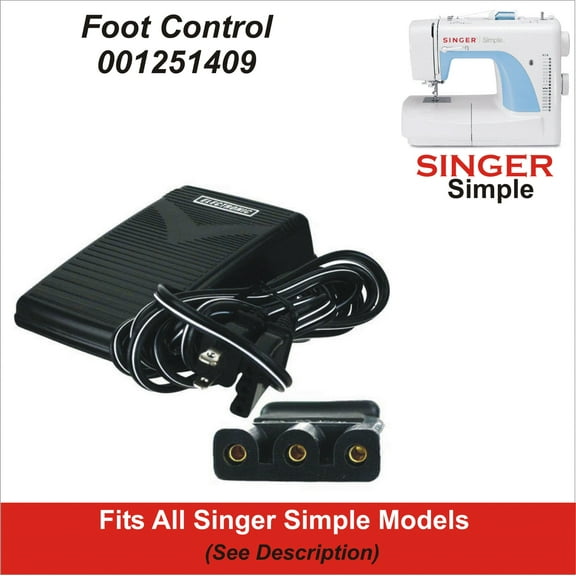 Genuine Singer Foot Control For Singer Simple, Tradition Models & More See Description