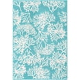 thumbnail image 2 of Unique Loom Outdoor Coastal Collection Area Rug - Coral (4' 1" x 6' 1" Rectangle Teal/Ivory), 2 of 8