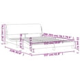 thumbnail image 4 of vidaXL Bed Frame with Headboard Dark Grey 152x203 cm Fabric, 4 of 5