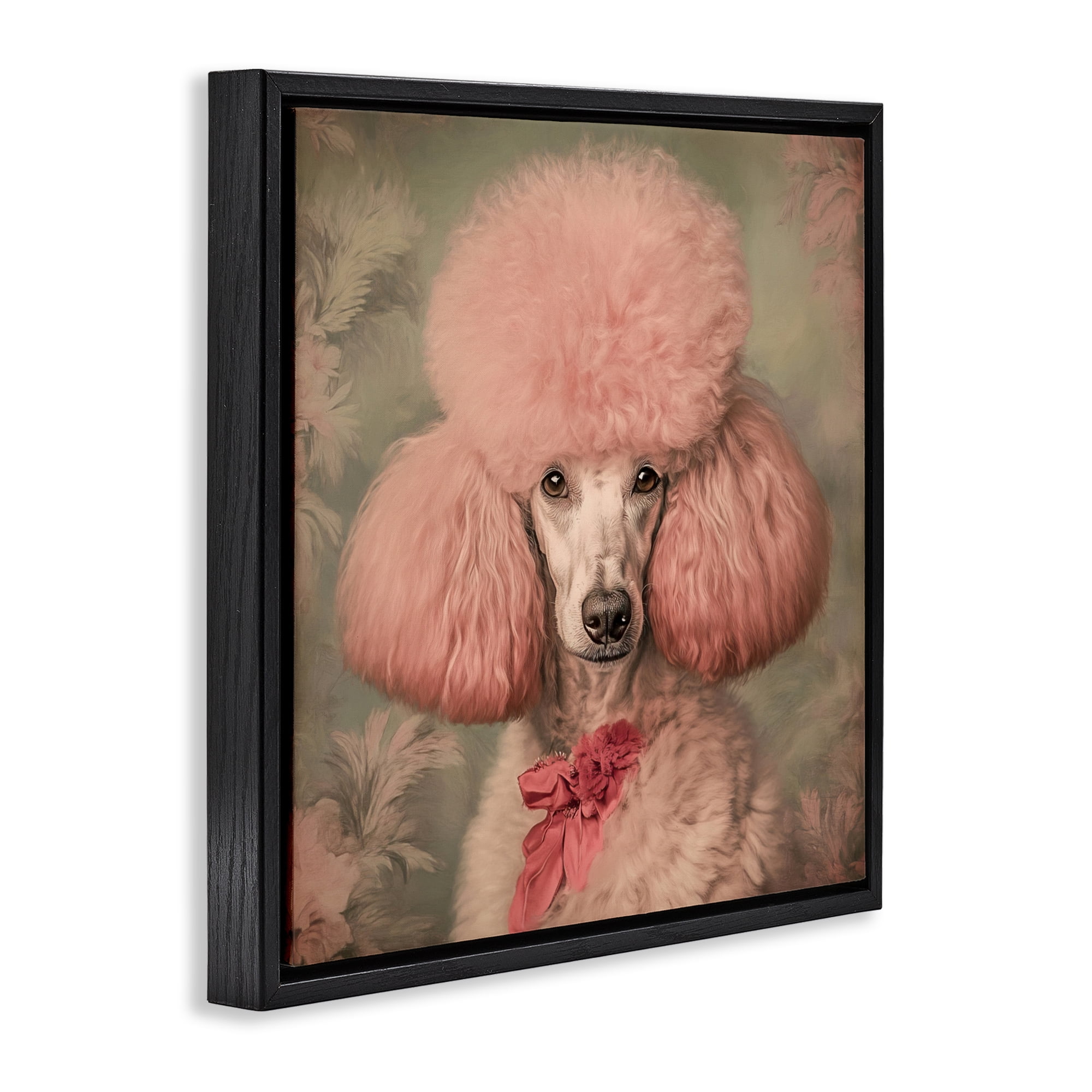 Stupell Industries Miss Baroness Blush Black Framed Floater Canvas Wall Art, design by Tina LeCour