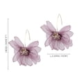 thumbnail image 5 of Pendientes grandes con forma de pétalo grande para mujer, aretes colgantes con flores grandes y gasa Flo, 5 of 5