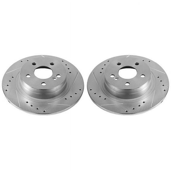 Power Stop EBR1047XPR Evolution Drilled & Slotted Rotors -Rear