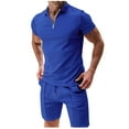 thumbnail image 2 of TMOYZQ Men's Golf Shirt and Shorts Set Summer Outfits Fashion Casual Short Sleeve Suit for Men 2 Piece Tracksuit, 2 of 6