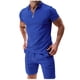 thumbnail image 1 of Mens Manga Larga Casual Color Sólido Cremallera Girar Abajo Conjunto de Cuello, Traje de Mezcla de Algodón de Poliéster para Al Aire Libre, Diario Y Invierno Primavera Desgaste, 1 of 6