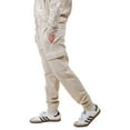 thumbnail image 2 of Brooklyn Cloth Men's Core Fleece Cargo Sweatpants, Lightweight, Drawstring Waist, Sand, Large, 2 of 4