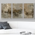 thumbnail image 3 of wall26 Framed Canvas Print Wall Art Set Brown &amp; Gray Grunge Paint Strokes Abstract Shapes Illustrations Modern Art Bohemian Multicolor Ultra for Living Room, Bedroom, Office - 16"x24"x3, 3 of 5