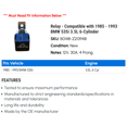 thumbnail image 2 of Relay - Compatible with 1985 - 1993 BMW 535i 3.5L 6-Cylinder 1986 1987 1988 1989 1990 1991 1992, 2 of 2