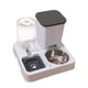 thumbnail image 3 of Comedero automático para mascotas con doble cuenco y gran capacidad, estación de alimentación antivuelco gris blanco, 3 of 9
