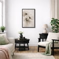 thumbnail image 3 of Framed Canvas Print Watercolor Flower Wall Art Minimalist Modern Decorative for Living Room Bedroom - 24"x36" BLACK, 3 of 8