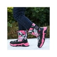 thumbnail image 4 of Fangasis Children Snow Boots Breathable Winter Boot Mid Calf Warm Shoes Walking Casual Black Pink 1Y, 4 of 9